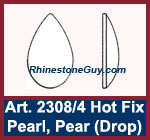 swarovski 2308 pear pearl diagram